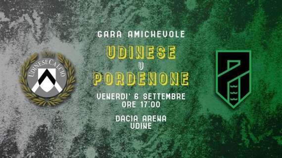 Amichevole Udinese-Pordenone 2-0, il tabellino