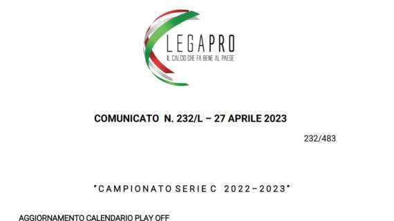Pordenone Calcio: Playoff Serie C al via l'11 maggio. Il nuovo calendario