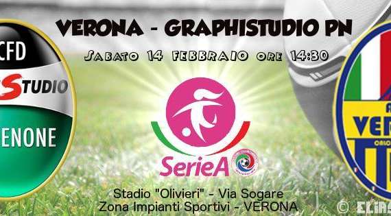 AGSM Verona-Graphistudio Pordenone, 16a giornata del campionato di Serie A femminile