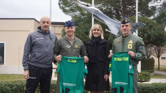 Pordenone Calcio: Ramarri in visita istituzionale alla Base aerea di Aviano