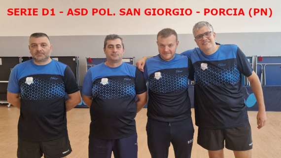 Tennistavolo: 3° giornata di campionato per la Polisportiva San Giorgio