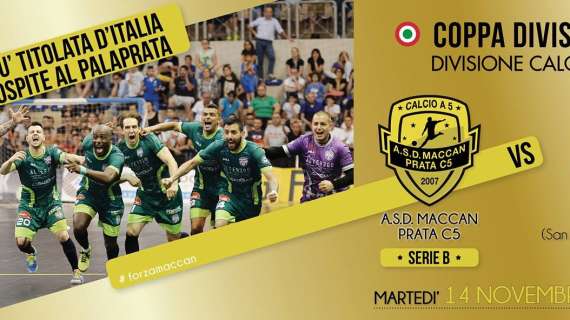 Calcio a 5: Maccan Prata, stasera sfida epica con la Luparense in Coppa Divisione