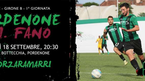 Pordenone-Fano, prevendita attiva. Tutti al Bottecchia