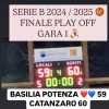 Basket, Basilia serata no al Pala Pergola e sconfitta in gara 1