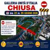 Potenza, chiusura temporanea della Galleria Unità d’Italia dal 22 al 26 giugno 2026 per lavori