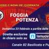 Domani Foggia-Potenza in diretta ed in esclusiva sulla Nuova Tv