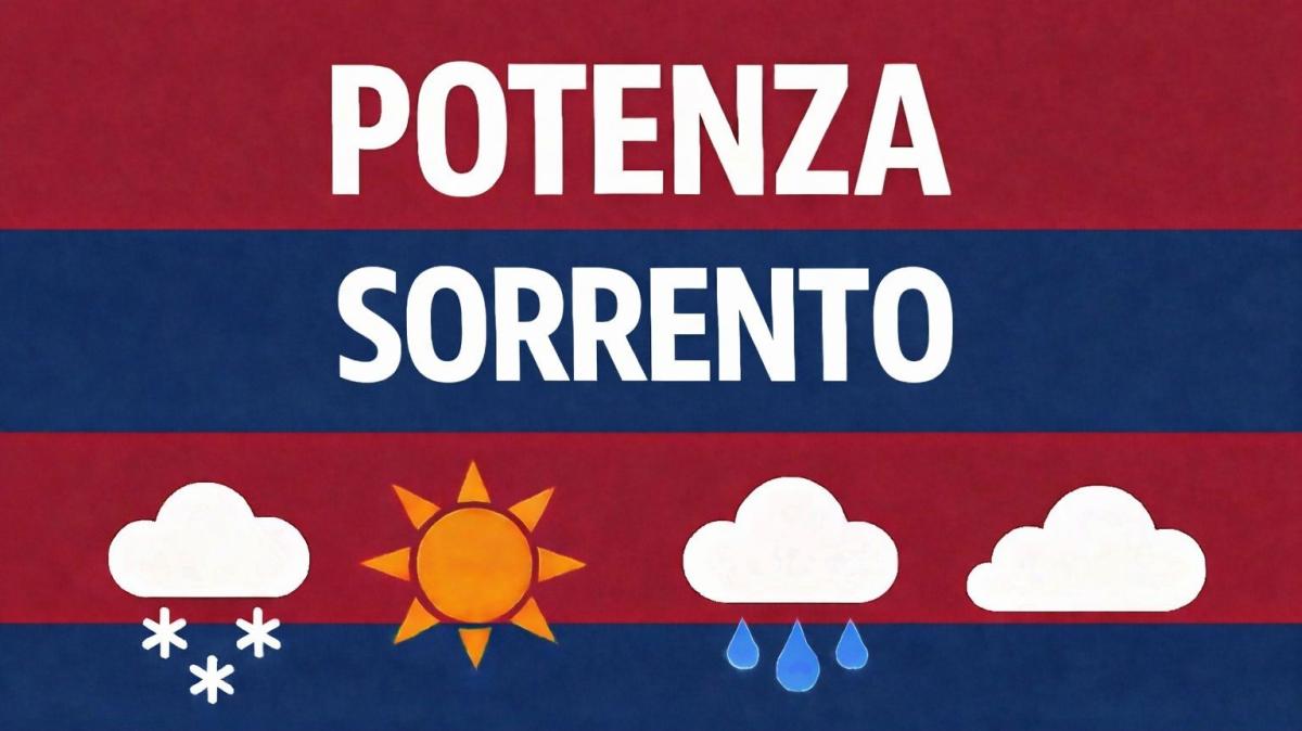 Potenza-Sorrento: previsioni meteo al "Viviani"
