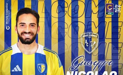 L'esterno sinistro Nicolao è un nuovo calciatore del Cerignola