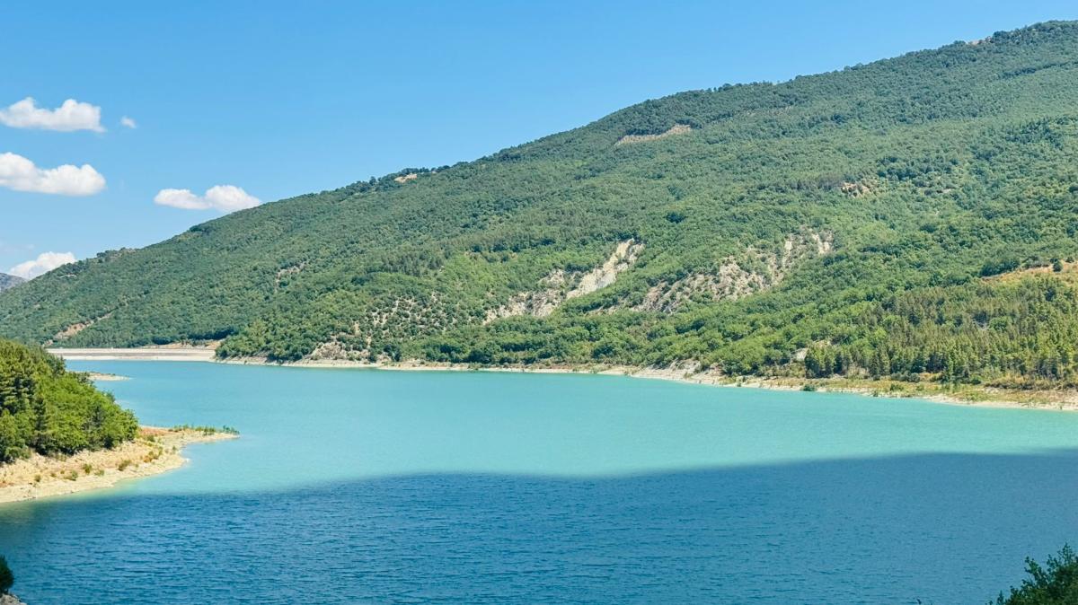 La diga Camastra a fine luglio