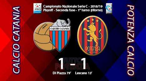 Catania-Potenza 1-1, il tabellino del match
