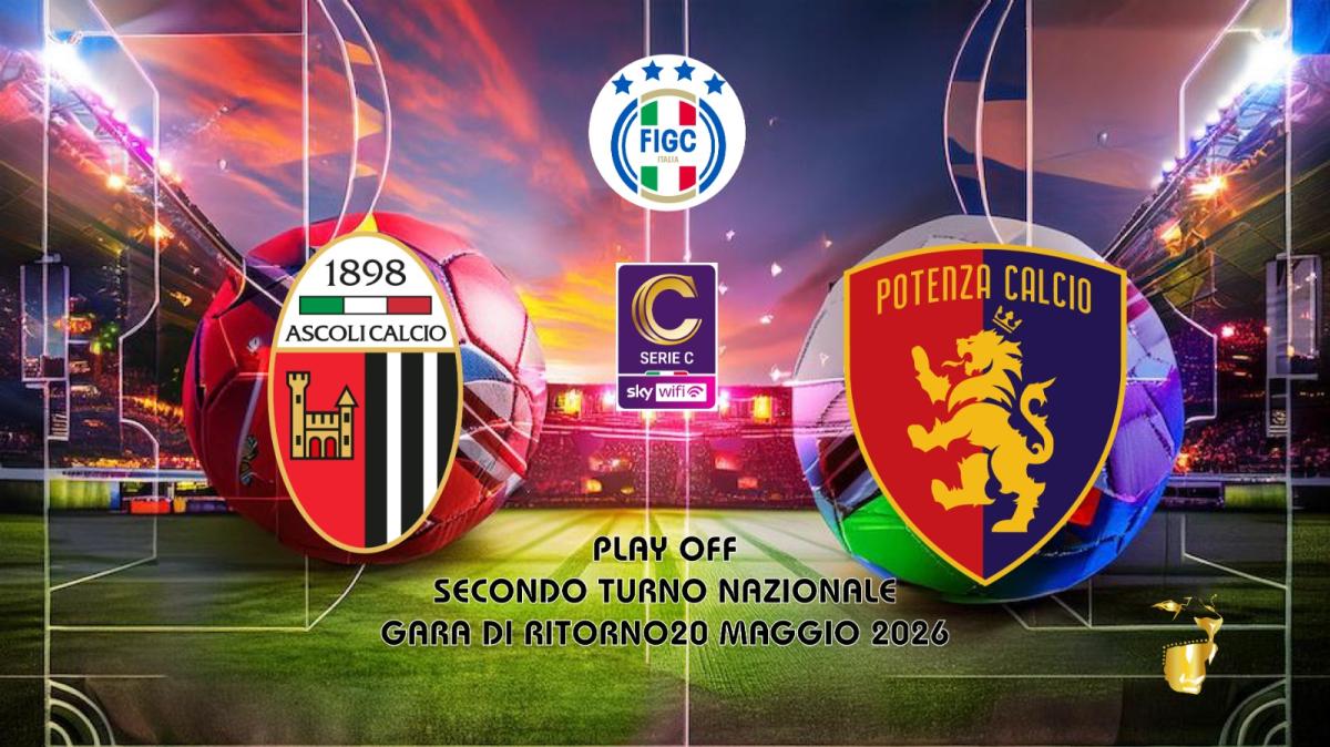 Ascoli-Potenza 1-0. Il Potenza ci mette il cuore ma non basta