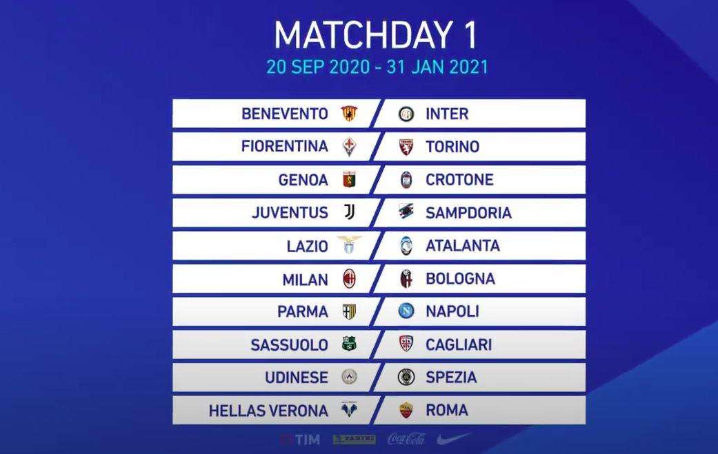 Serie A, compilati i calendari ecco la prima giornata