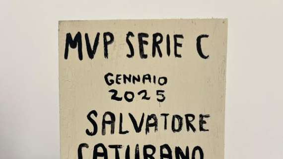 Serie C Girone C, l'attaccante del Potenza Salvatore Caturano è stato premiato come "MVP" del mese di Gennaio