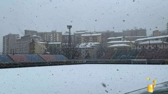 Neve a Potenza, si imbianca anche lo stadio Viviani