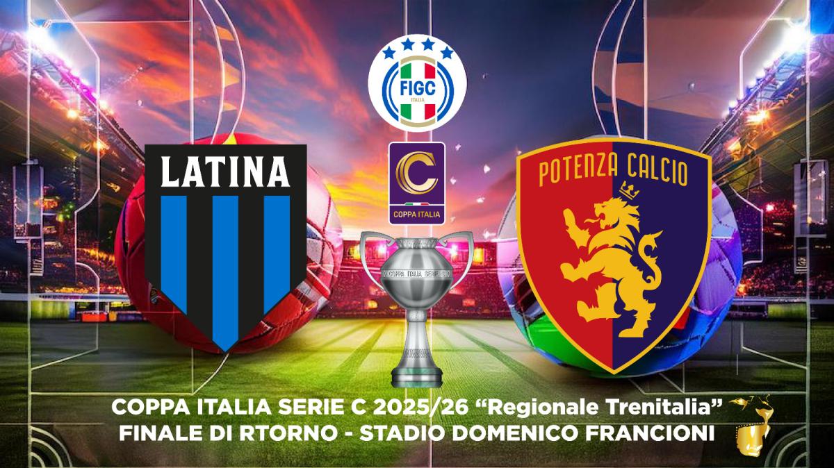 LATINA-POTENZA 0-0, formazioni ufficiali e diretta RAISport