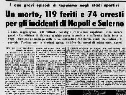 Quel 28 aprile 1963 scoppiò la guerriglia anche dopo Napoli-Modena.