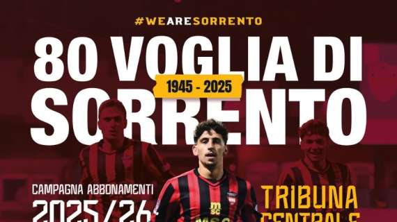 "80 voglia di SORRENTO" la campagna abbonamenti della società costiera