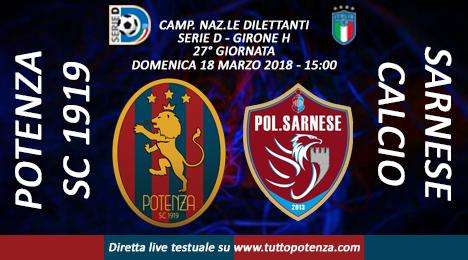 Live TTP Potenza-Sarnese: 1-0 (finale)