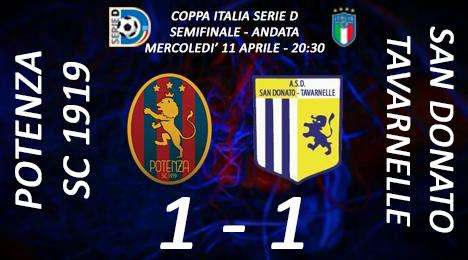 Potenza-San Donato Tavarnelle: 1-1... il tabellino del match