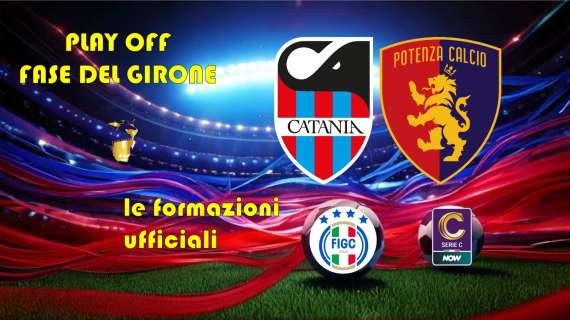 CATANIA-POTENZA, le formazioni ufficiali