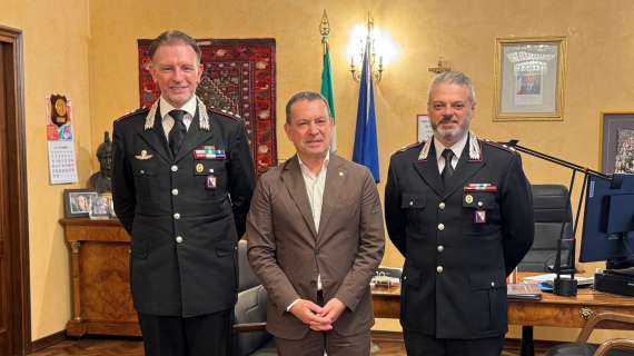IL PREFETTO DI POTENZA SALUTA IL TEN. COL. ERICH FASOLINO ED IL MAGG. ANTONINO DI NOIA