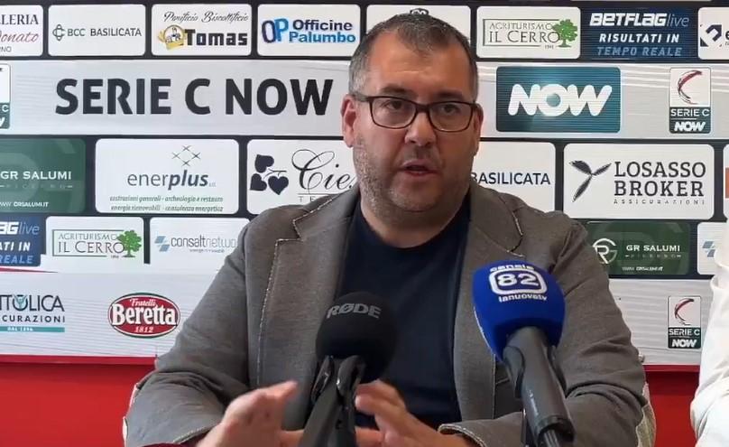 Picerno la rabbia del DG Greco: "La sconfitta di Caserta frutto della presunzione che abbiamo avuto"