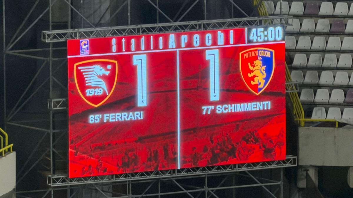 Salernitana-Potenza 1-1: i rossoblù giocano una partita "eroica" andando ad un passo dalla vittoria!