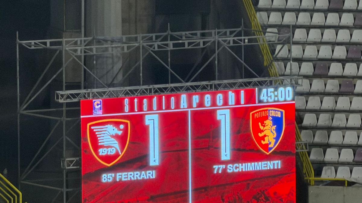 Salernitana-Potenza 1-1: i rossoblù giocano una partita "eroica" andando ad un passo dalla vittoria!