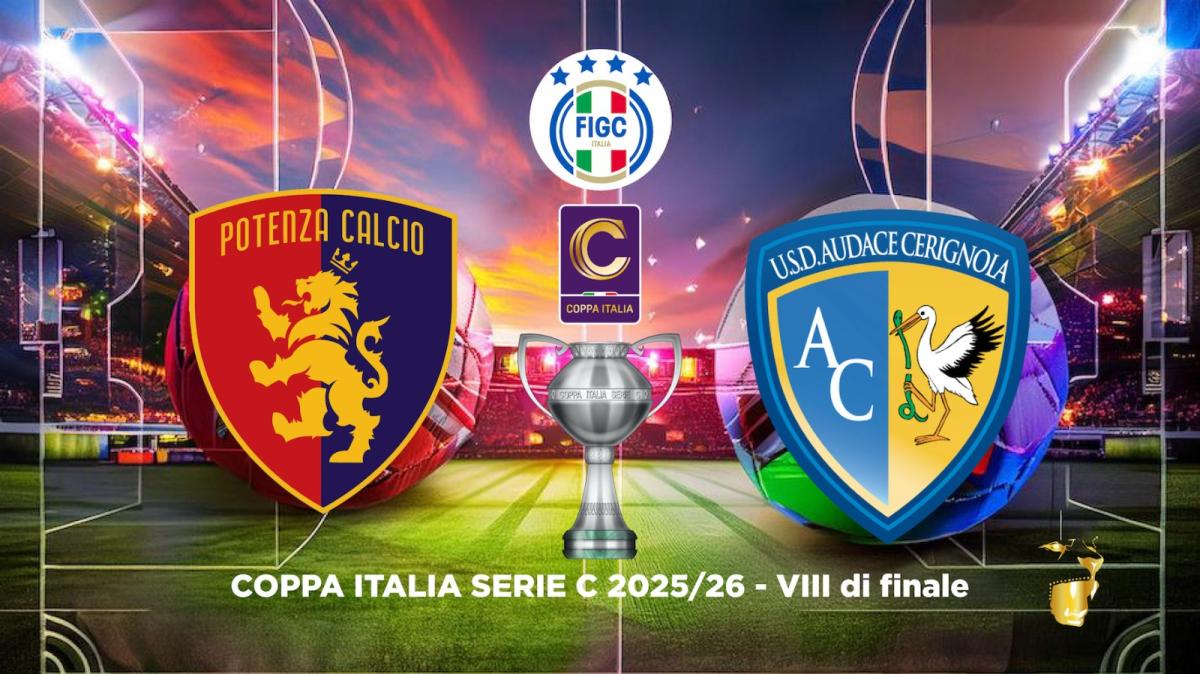 Potenza-Audace Cerignola 4-2. Gli uomini di De Giorgio si guadagnano i quarti