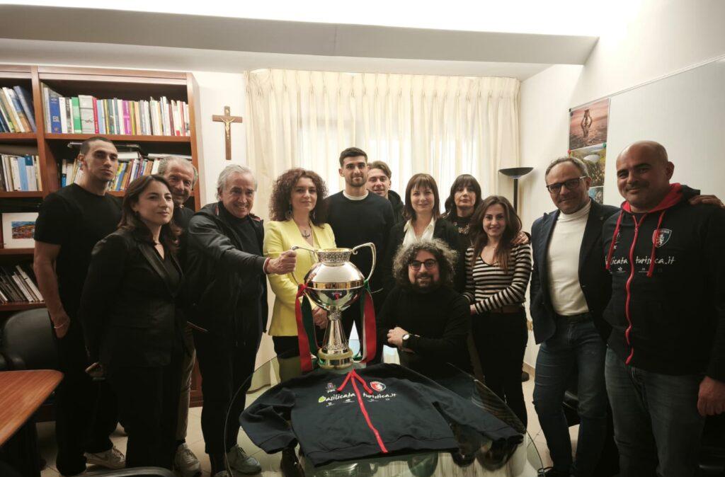 Potenza Calcio in visita con la Coppa Italia all'APT di Basillicata