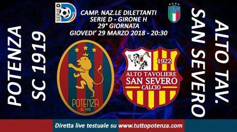 Live TTP Potenza-San Severo: 1-0 (finale)
