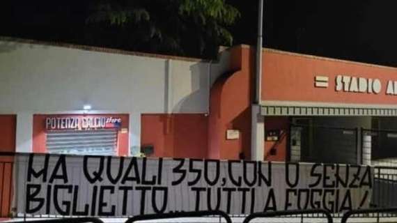 "Ma quali 350, con o senza biglietto tutti a Foggia"