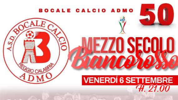 Mezzo secolo di Bocale Calcio Admo, venerdì 6 settembre la serata dedicata ai biancorossi: la nota del club