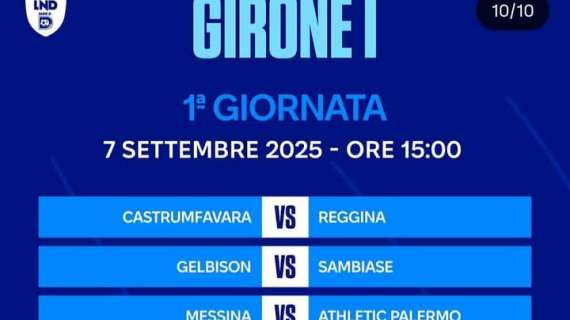 UFFICIALE: ecco la prima giornata del girone I della serie D, sarà CastrumFavara-Reggina