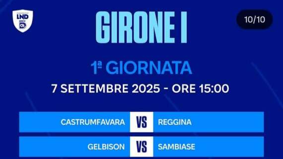 Serie D girone I 2025-2026, il CALENDARIO COMPLETO: si parte il 7 settembre