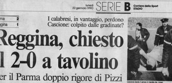 REGGINA STORY - 21 gennaio 1990: il caso Cascione a Parma