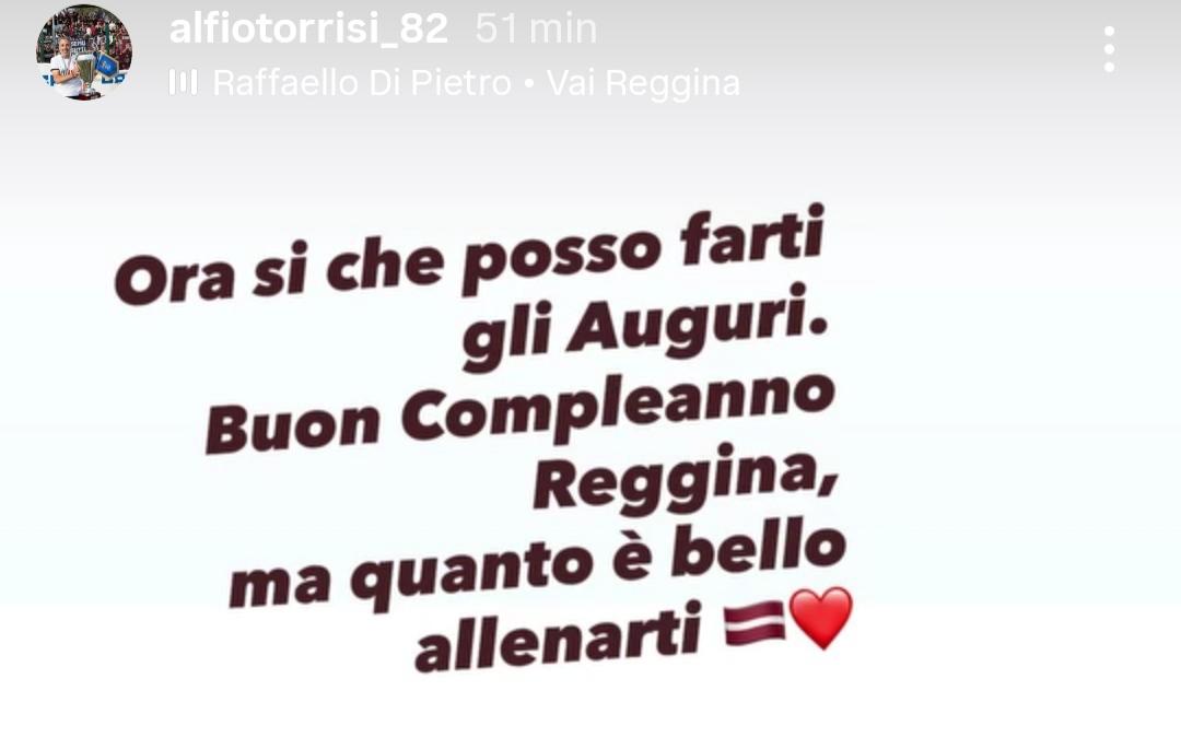 "Buon compleanno Reggina, quanto è bello allenarti!", il messaggio di mister Torrisi dopo Nissa