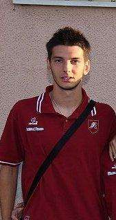Cristopher Basso, attaccante amaranto, autore di 4 reti in stagione
