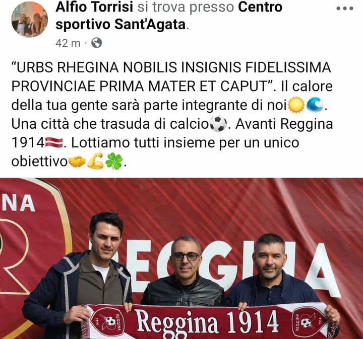 Reggina, il messaggio di Torrisi: "Una città che trasuda di calcio. Avanti Reggina. Lottiamo tutti insieme per un unico obiettivo"