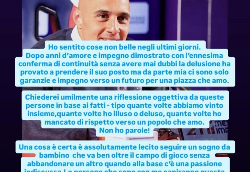 Rizzetta risponde alle critiche da Campobasso: "Sentite cose non belle. Inseguo un sogno che ho sin da bambino..."