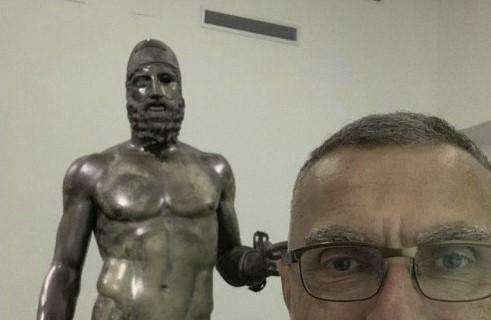 Beppe Bergomi al Museo di Reggio Calabria: "Bronzo di Riace 3"