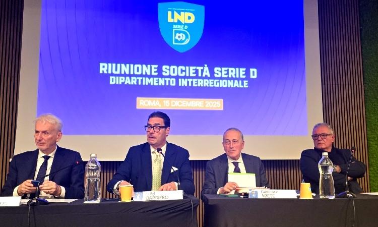 Serie D: conclusa la riunione dei club, focus sugli under in campo, nuovi servizi online, ticketing e media report