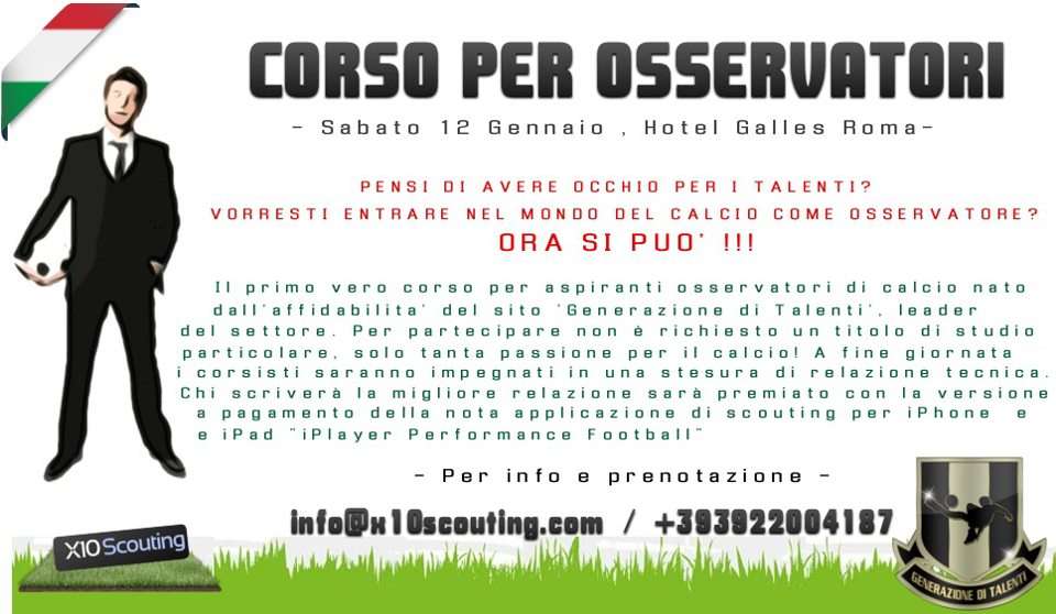 CORSO PER OSSERVATORI - Leggi l'offerta del nostro sito amico Generazioneditalenti.com