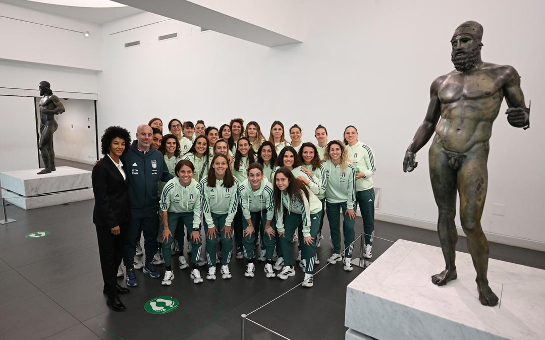 La Nazionale A femminile in visita al Museo Archeologico: Reggio Calabria accoglie le Azzurre