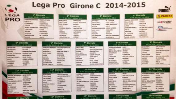 LEGA PRO 2014-2015 - Il cammino completo della Reggina: 14 settembre derby dello Stretto, 5 ottobre il Cosenza, 21 dicembre a Catanzaro