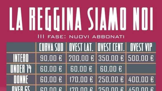 Reggina, la campagna abbonamenti aperta sino a mercoledì: prezzi e dettagli per sottoscrivere la tessera