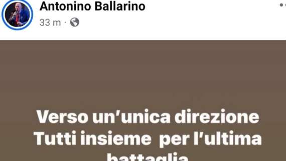 Reggina, il messaggio di Ballarino alla vigilia: "Tutti insieme per l'ultima battaglia"