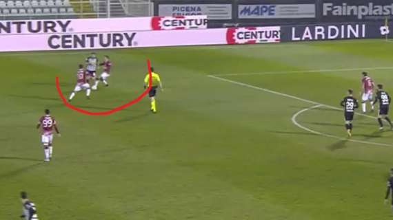 Ascoli-Reggina, l'analisi del secondo gol subito: marcatura molle e l'errore del portiere