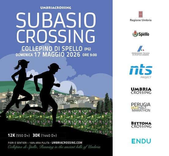 Il 17 maggio in Umbria torna il "Subasio Crossing", con partenza da Collepino di Spello (PG)