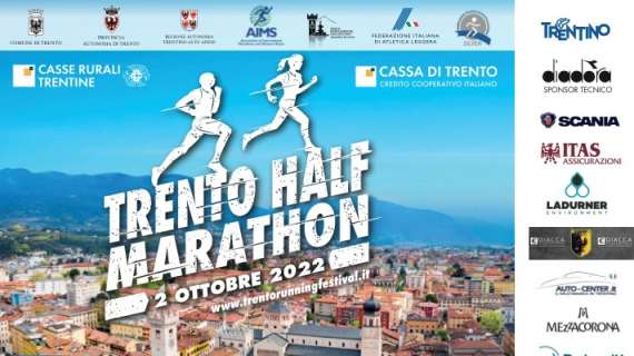 Il 2 ottobre torna la Trento Half Marathon nell'ambito del Running Festival